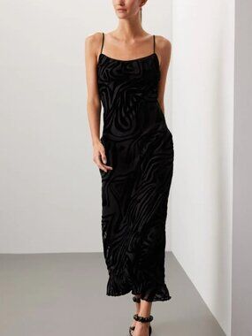 Ronny Kobo Burnout Slip Dress Size 4 MSRP $415